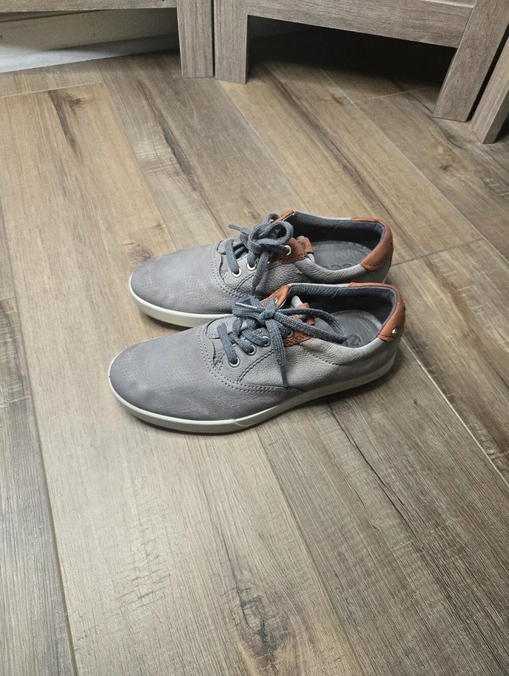 Mens Ecco gray brown sneakers size 39